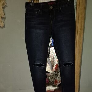 YMI Dark Blue Ripped Skinny Jeans
